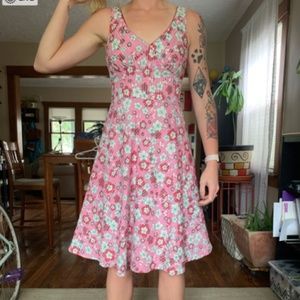 VINTAGE Pink floral dress